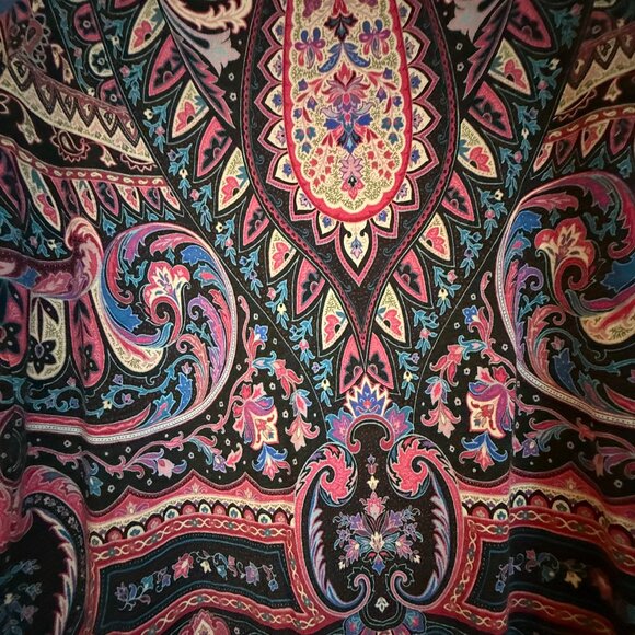 🌀 Etro Milano Italian Designer Paisley Long Sleeve Blouse – Size 48 - Picture 2 of 4